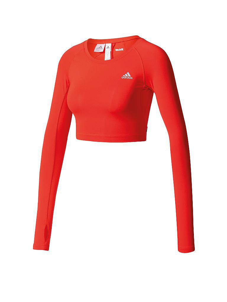 ADIDAS Damen Fitness Crop Top Techfit rot | XS ADIDAS Damen Fitness Crop Top Techfit rot | XS